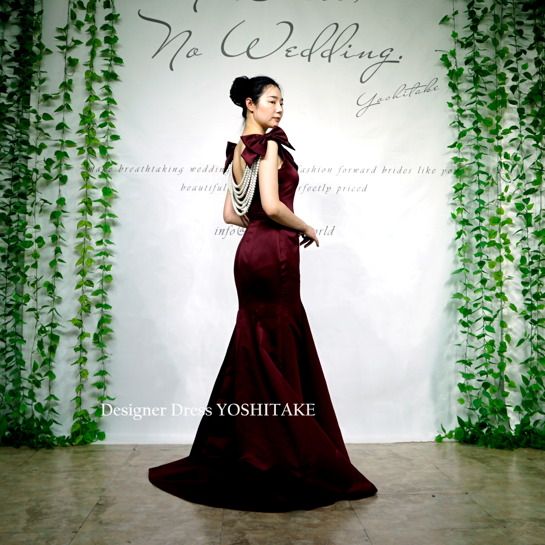 週末セール。ノンプレステージ　ステージドレス　ボルドー お値下げしました。ノンプレステージ ステージドレス ボルドー