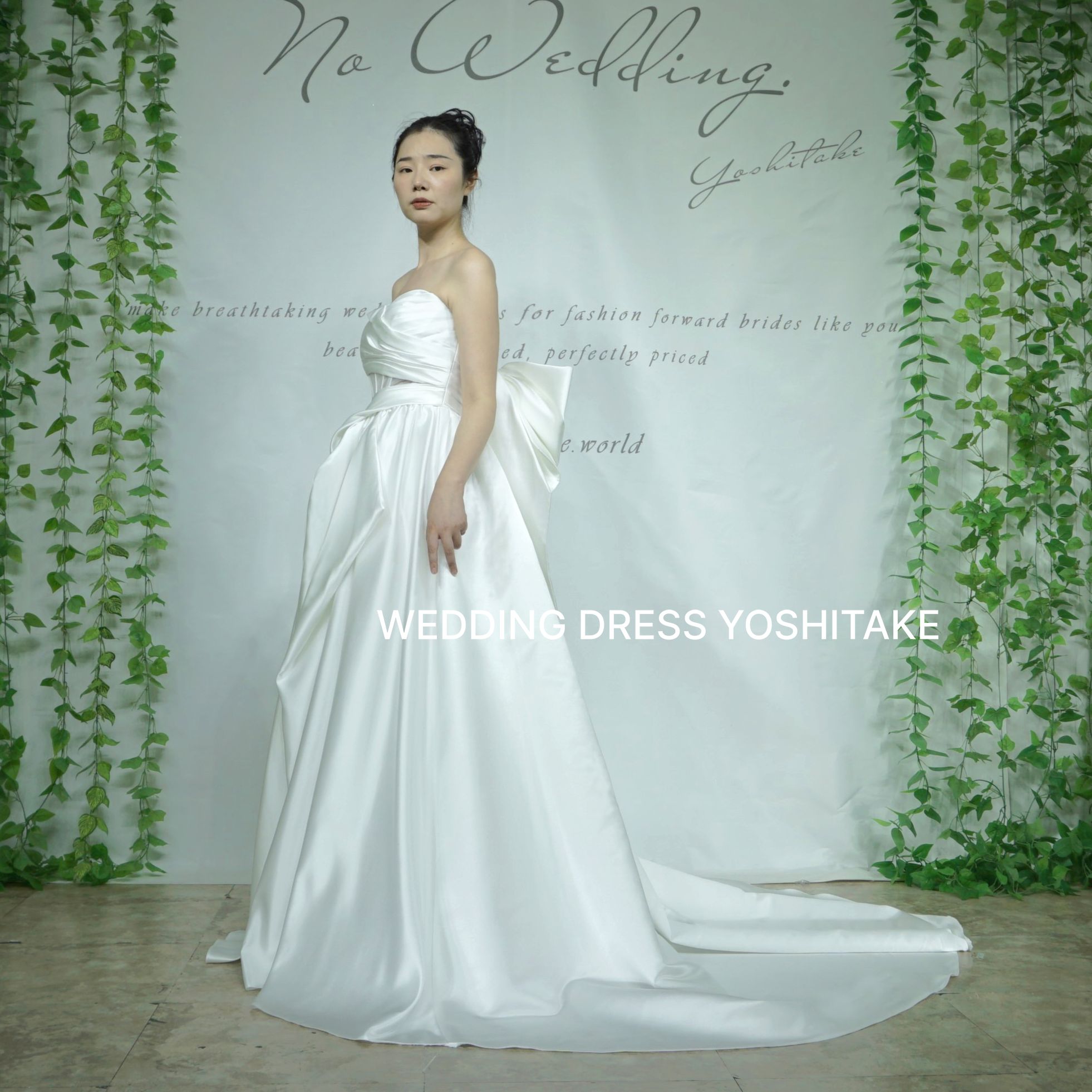 値下げ！着用済み！送料込み、ウェディングドレス ヨシタケ パニエ付