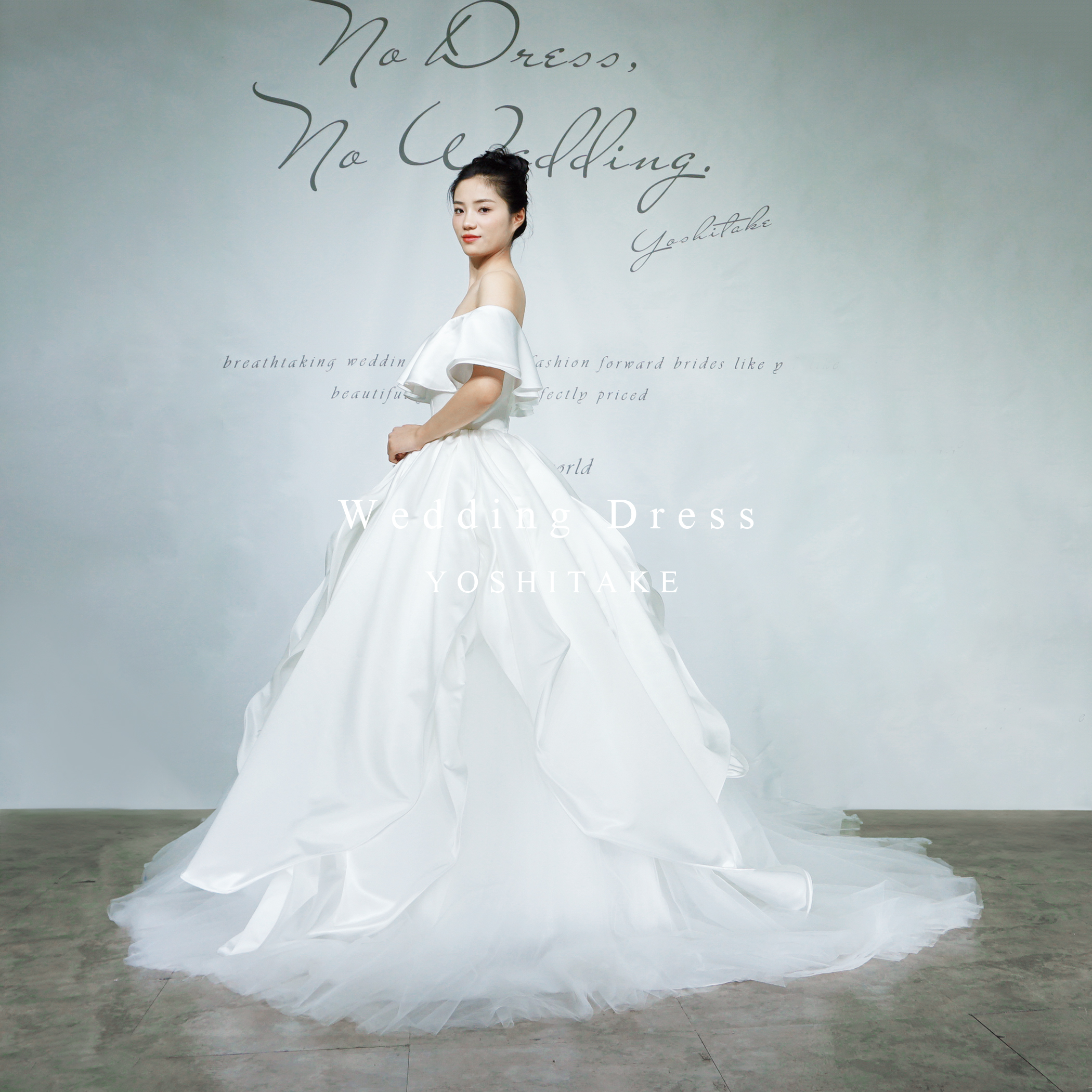 YNS WEDDING オフショルダー Aライン パニエ付き 【公式通販】